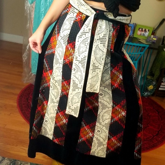 quilted maxi skirt